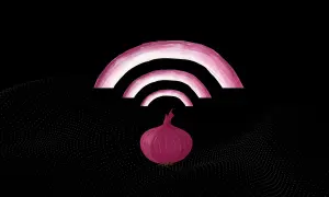 Cebula symbolizuje warstwy anonimowości w dark web przeglądarce.