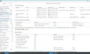 Lista aplikacji Fiori z modułu Sales Order Fulfillment, z opcją eksportu węzłów ICF.